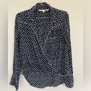 Veronica Beard Silk Wrap Blouse